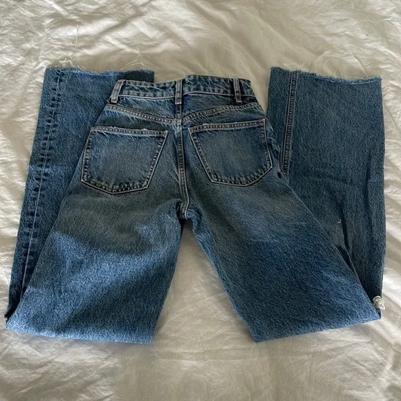 *SOLD zara ripped wide leg jeans - Picture 3 of 5